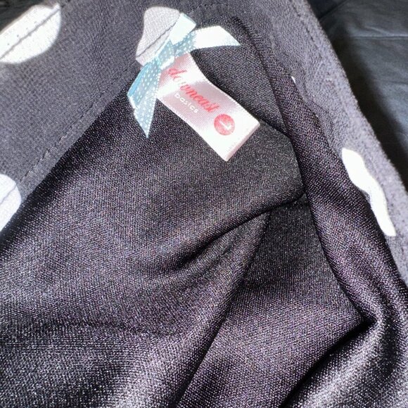 Black & White Pleated Polka Dot Women's Mini Skirt Downeast Large - Picture 7 of 10